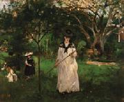 Berthe Morisot The Butterfly Hunt oil painting on canvas